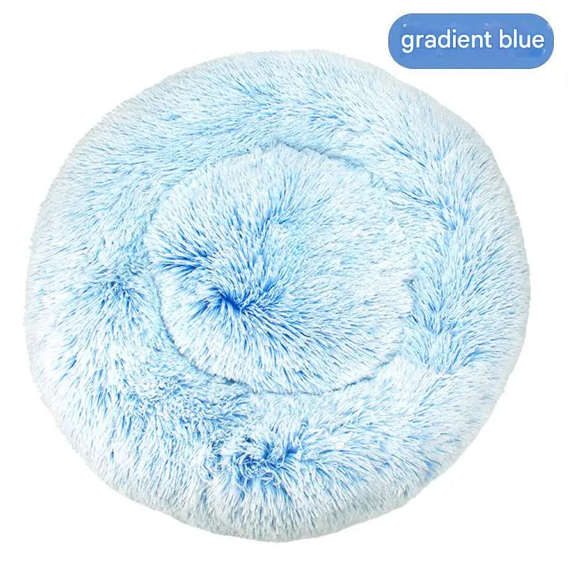 Luxury Fluffy Cushion Plush Soft Donut Dog Bed Accessories Washable Calming Sofa Camas