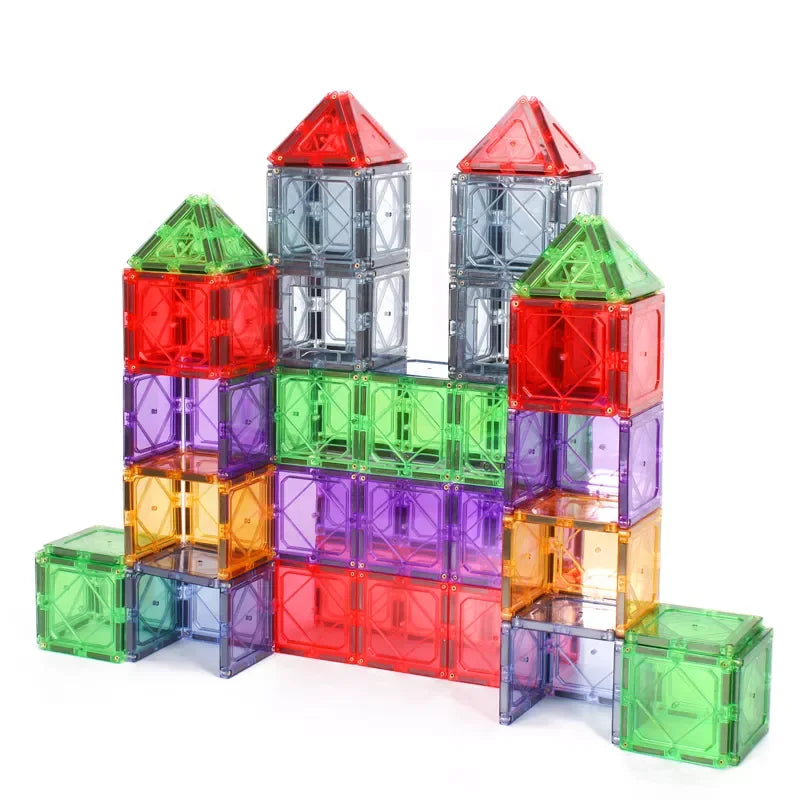Creative Multi-Color ABS Material Montessori Educational Magnetic Tiles Magnetic Blocks