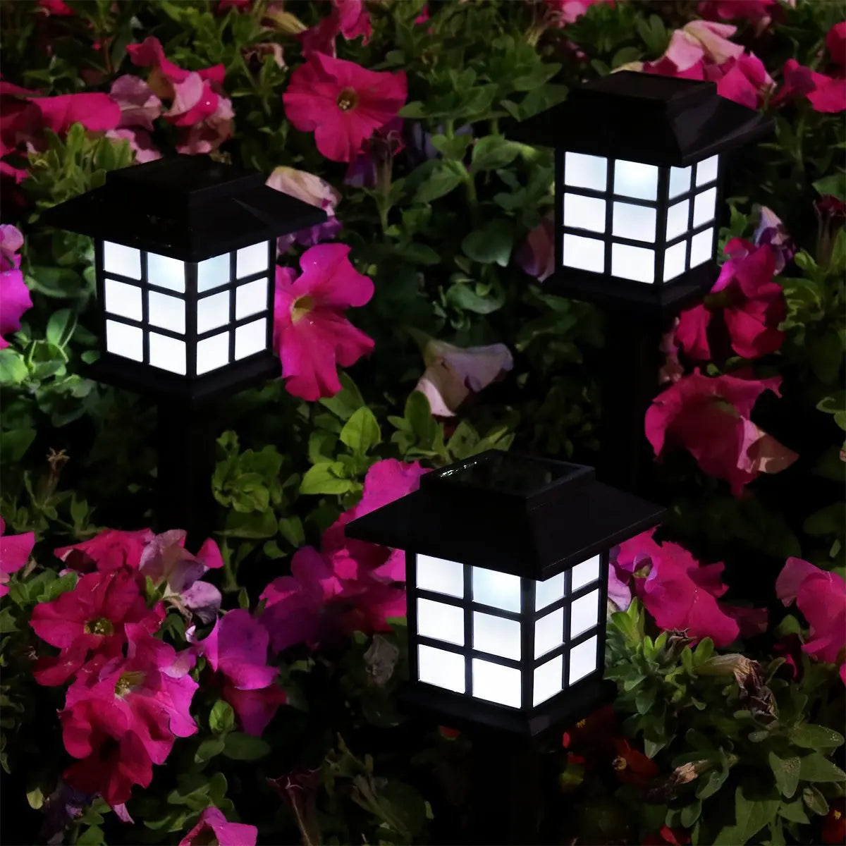 Certified LED Solar Lawn Lamp Warm White IP65 Waterproof for Outdoor Courtyard Garden