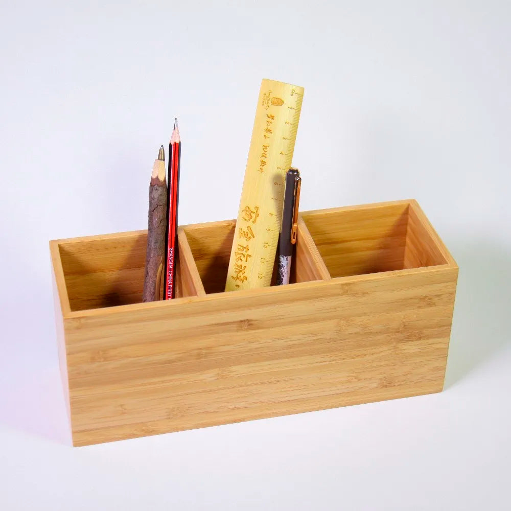 Creative Fancy Modern Recyclced Bamboo Wood Desk Organizer