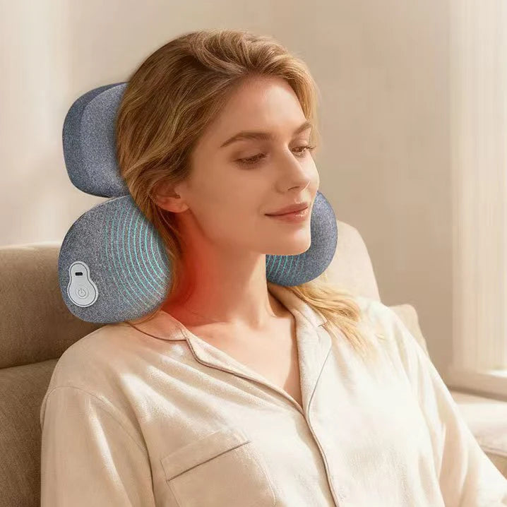 Shiatsu Back and Neck Massager with Soothing Heat Vibration Kneading Massage Pillow Body