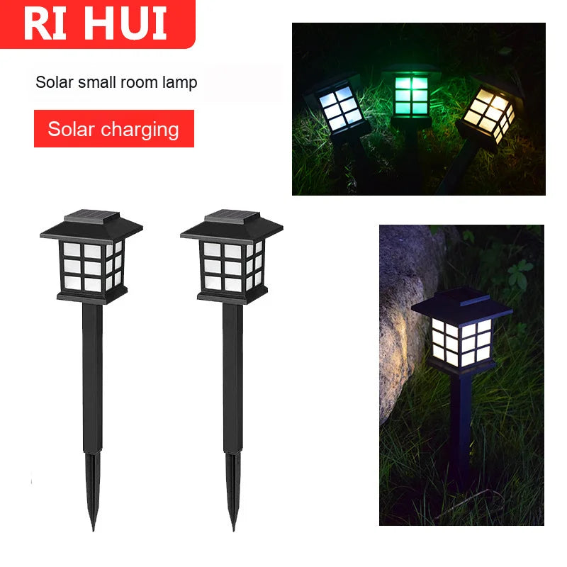 Certified LED Solar Lawn Lamp Warm White IP65 Waterproof for Outdoor Courtyard Garden
