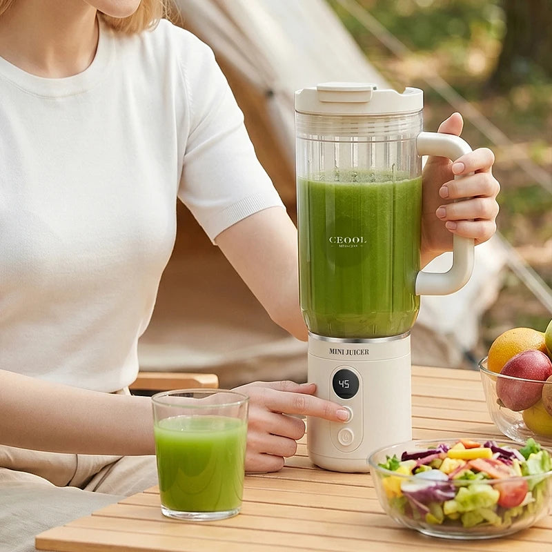 Portable Blender Electric Juice,Mini Licuadora Portatil, Large Bottle Portable Electric