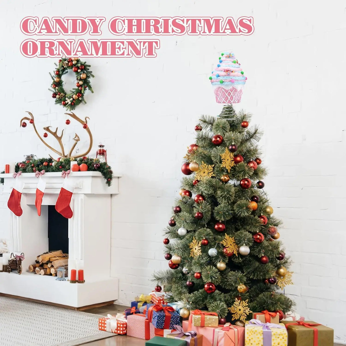 Pastel Dessert Christmas Tree Topper Christmas Decoration Cake Tree Topper