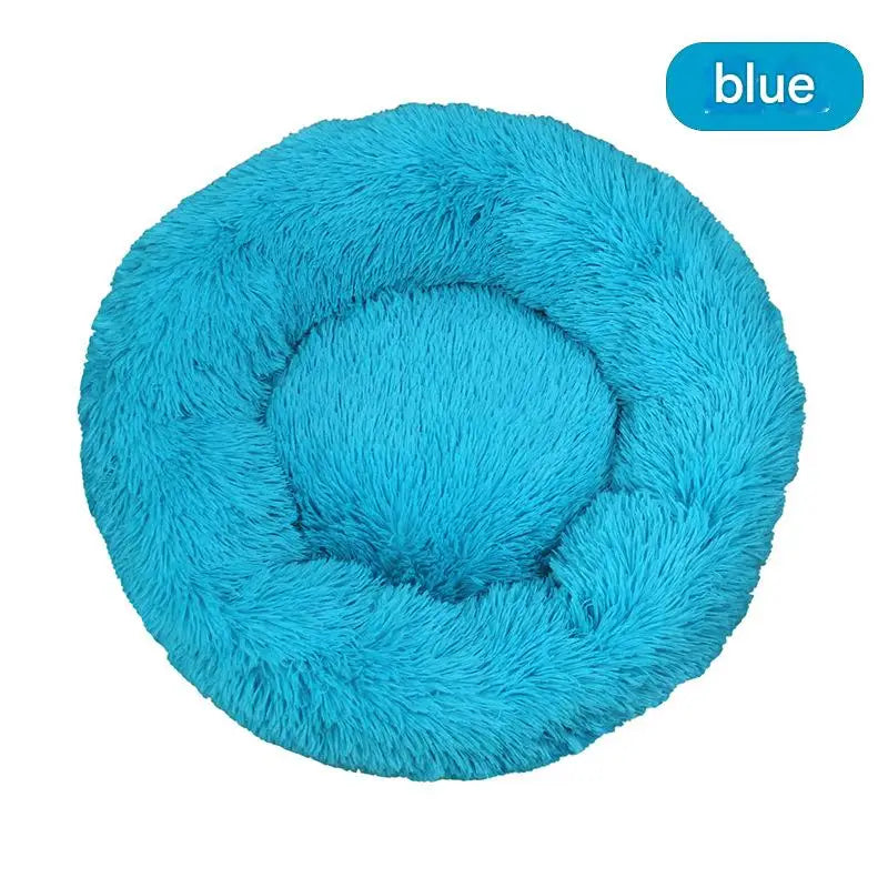 Luxury Fluffy Cushion Plush Soft Donut Dog Bed Accessories Washable Calming Sofa Camas