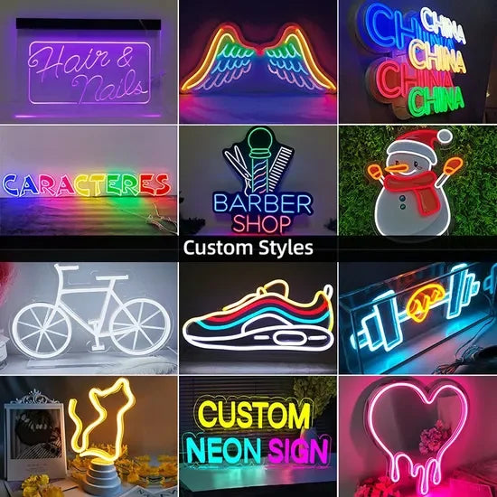 Let'S Party Customizable LED Neon Sign AC Powered Backlit Advertising Light