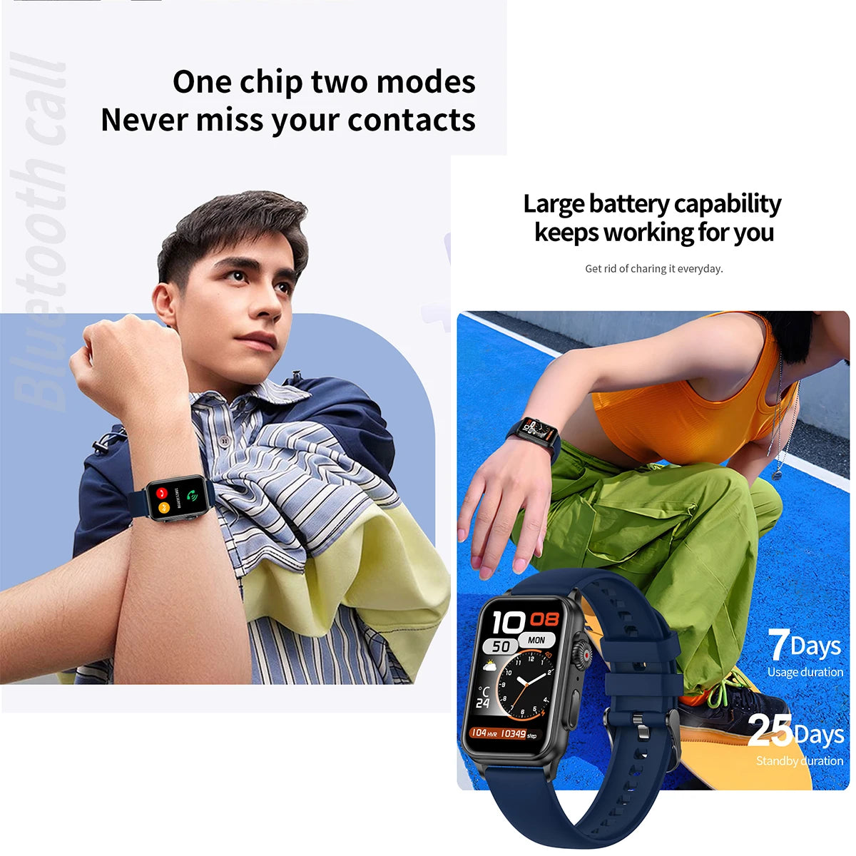 New Smartwatch Fashion 1.57inch Bt Call Blood Oxygen Reloj Inteligente Android Smart
