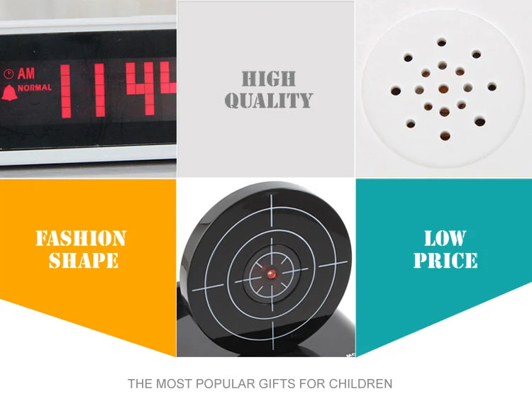 Lazy Wake Up Clock Gun Shooting Target Sunrise Alarm Clock for Sale