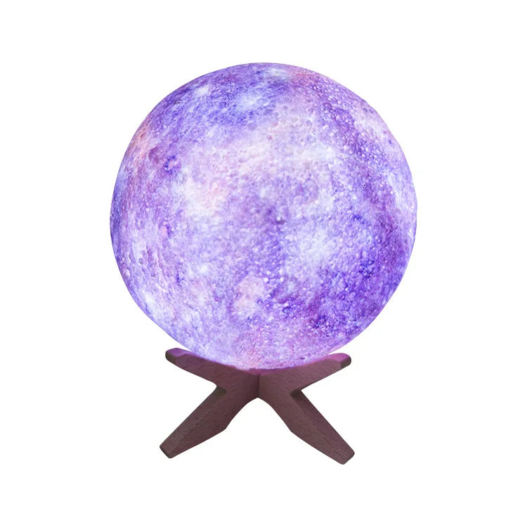 New Creative Modern Dovetail Bracket Moon Lamp Children'S Gift Table Lamp Acrylic LED 3D