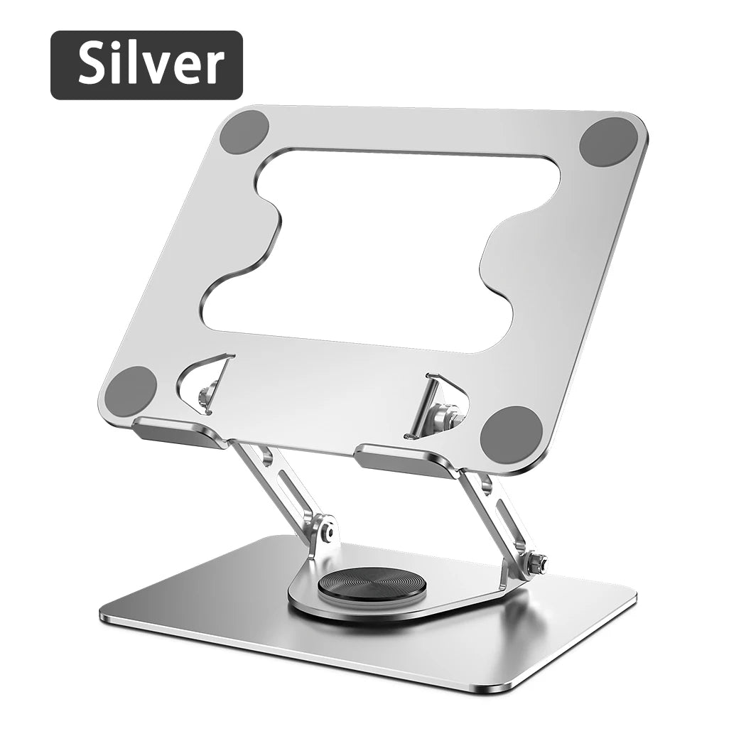 360° Rotatable Laptop Stand, Ergonomic Foldable Carbon Steel with Height Adjustable