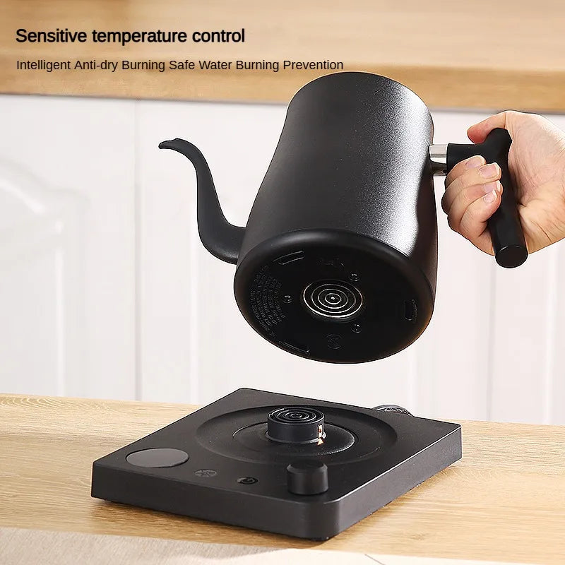 Stainless Steel Kettle 1000ML Black Digital Smart Pour Over Coffee Tea Temperature