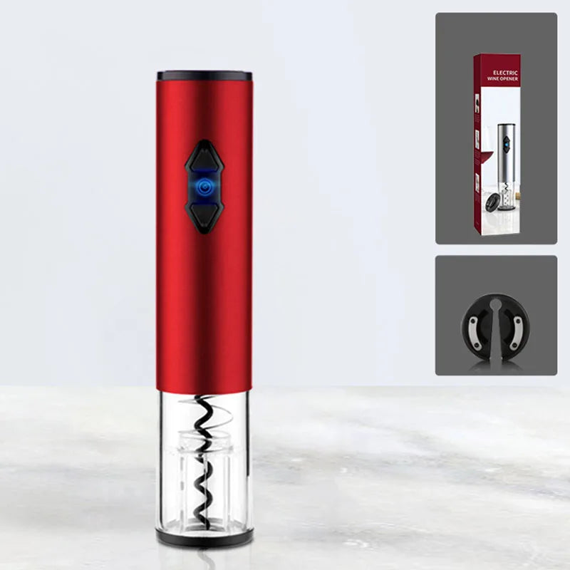 Electric Wine Bottle Opener Automatic Corkscrew with Foil Cutter Stainless Steel Gift