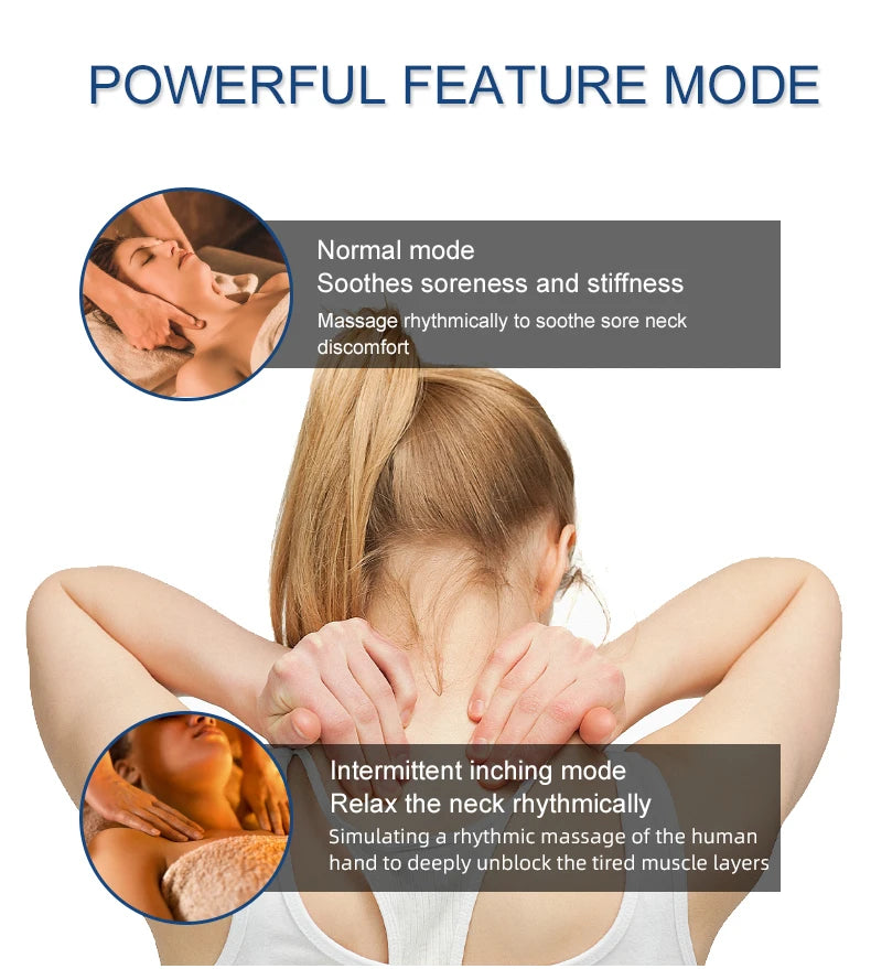 Handheld 3D Shiatsu Neck and Shoulder Massager with Heat for Back