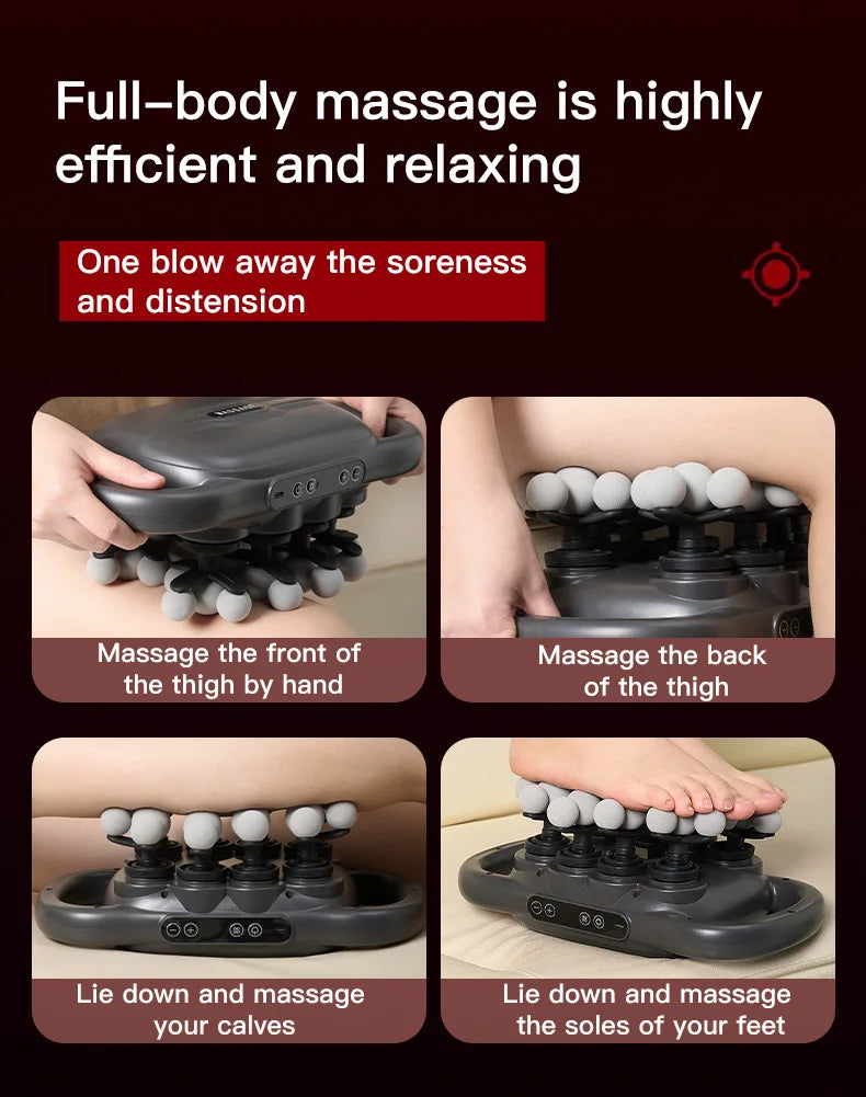 Smart Big Massage Gun 30 Speed Levels 1800mAh Battery Free Hand Full-Body Massager Gun