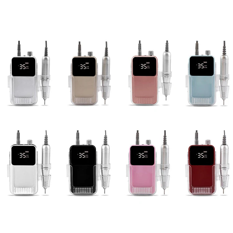 Electric Manicure Nail Drill Machine with Stainless Steel High-Speed Grinder and Remover