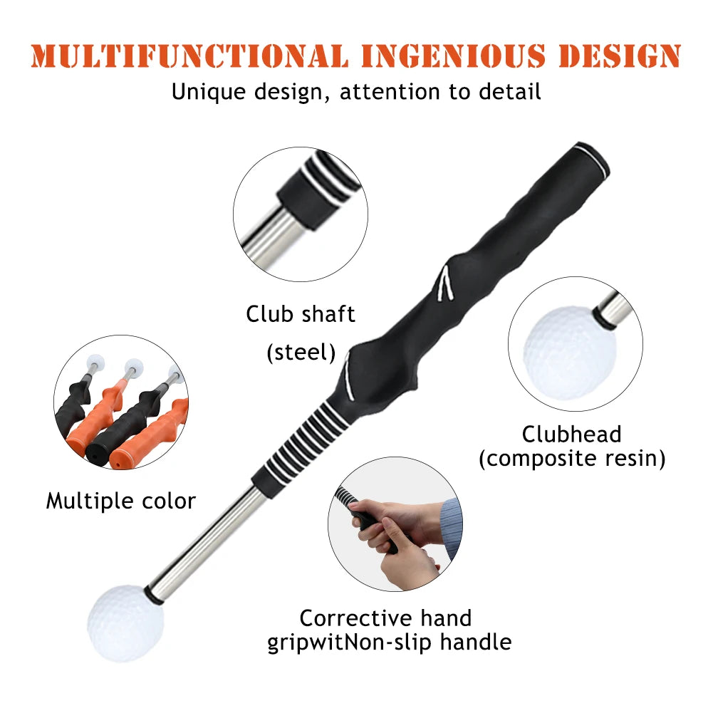 Golf Stretchable Training Golf Training Aids Swing Trainer Stick Telescopic Bars Ribbon