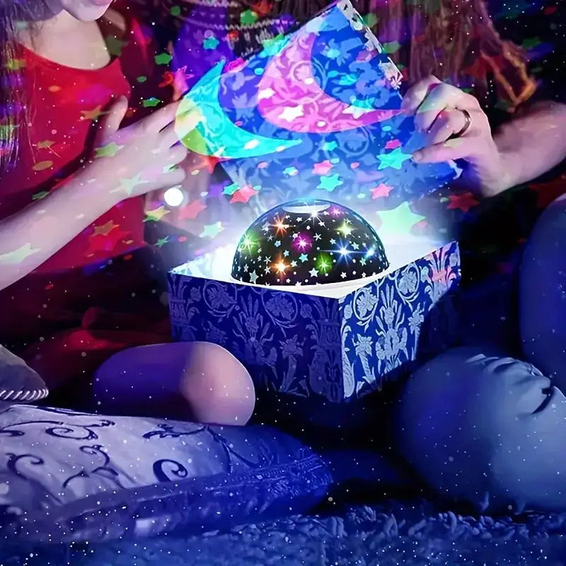 LED Starry Sky Projection Lamp Colorful Star Lighting 360 Degree Rotating Romantic Room