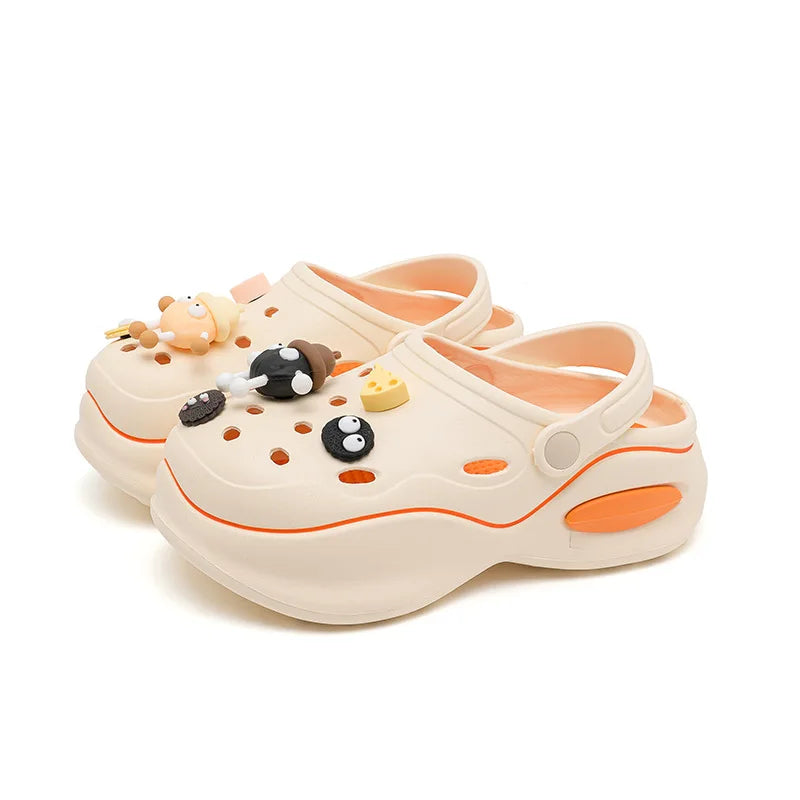 EVA Pillow Soft Slides Thick Platform Casual Sandals Pillow Slides Cloud Slippers Indoor
