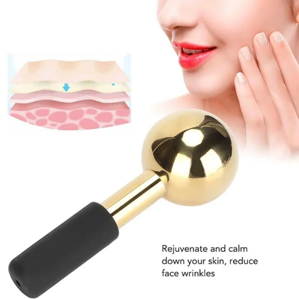 Custom Package 360 Degree Rotating Facial Ice Globes Cold Massage Ball Stainless Steel