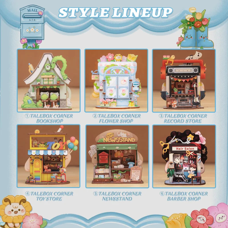 CuteBee DIY Miniature House Kit Mini Store Series Miniatures Puzzles Dolls House