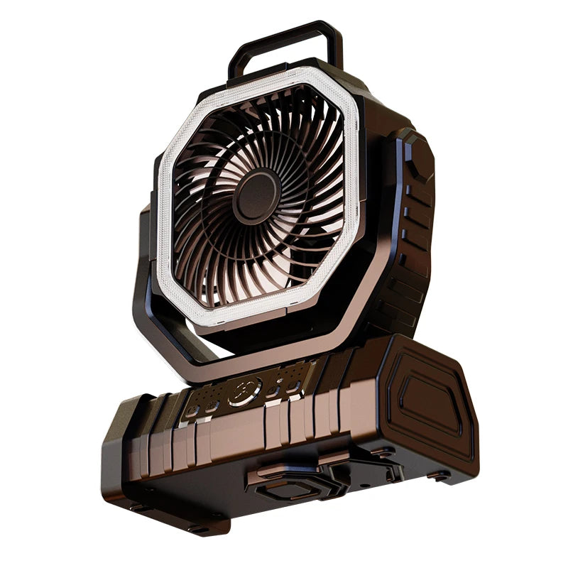 20000mAh Rechargeable Outdoor Camping Fan With LED Light Power Bank USB Charging Remote