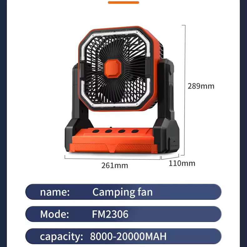 Rechargeable Portable Outdoor Ceiling Fan Electric Battery Fans Ceiling Electric Capacity