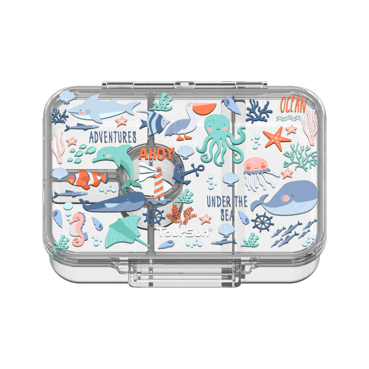 School-Grade Leak-Proof 5 Compartment Bento Box BPA-Free Food Grade Lightweight Lunch Box