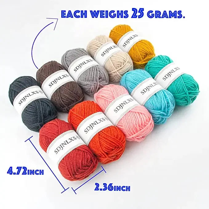 73 Piece Crochet Tools Kits Various Yarn Balls Needles Accessories Yarn Set Crochet Kit