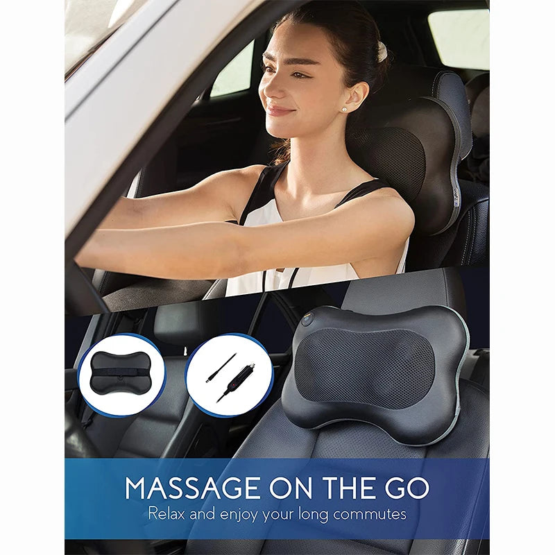 Home Shiatsu Shoulder Back Neck Massager Deep Tissue Kneading Electric Vibrator Infrared