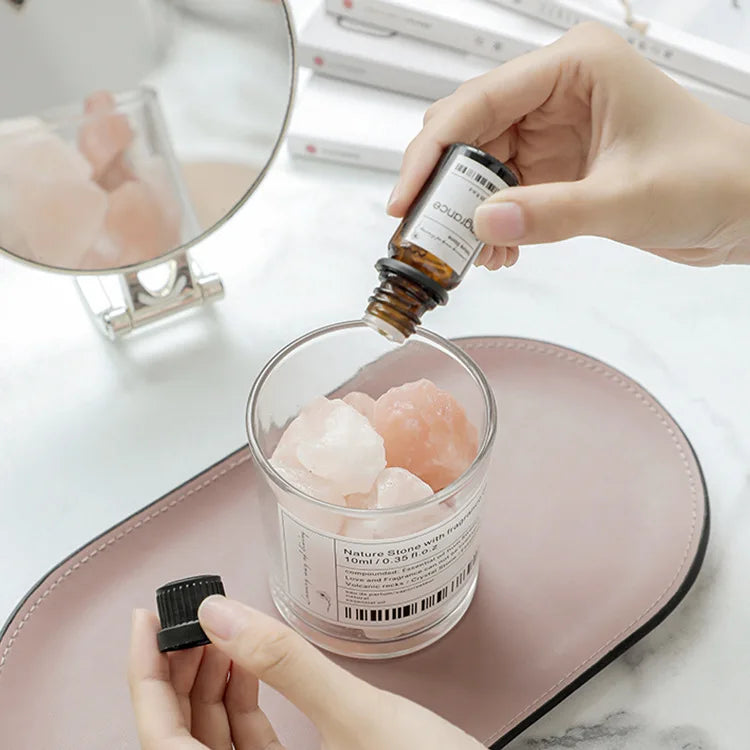 Creative Oil Diffuser Fragrance Stone Container Crystal Stone Ornaments Gift Box Alcohol