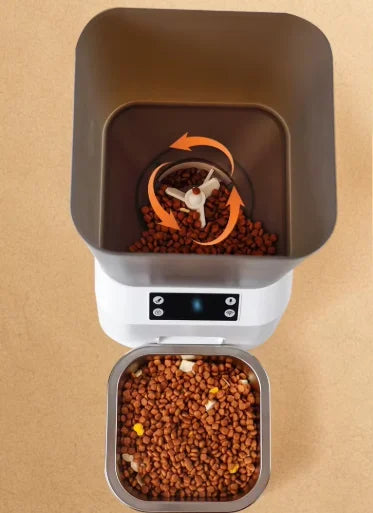 Pet Feeder for Travel Portion Control Automatic Cat Dog Food Water Dispenser Smartphone