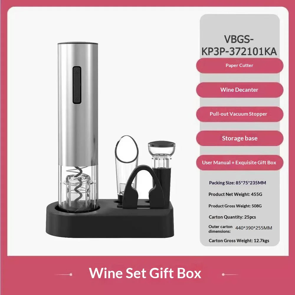 Electric Wine Bottle Opener with High-End Base Set Fully Automatic Screwdriver Wine
