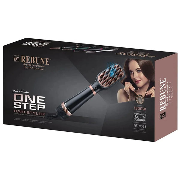 RE-8888 1300W New Hair Styler One-Step Hot Air Styler Negative Ionic Electric Hair Dryer