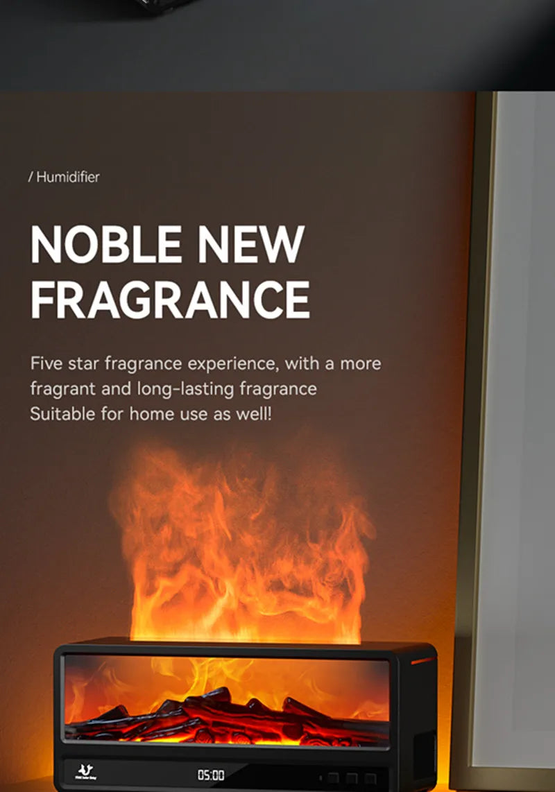 Flame Aroma Diffuser 250ML Water Tank 7 Color Mood Lights 1 Second Instant Mist Remote
