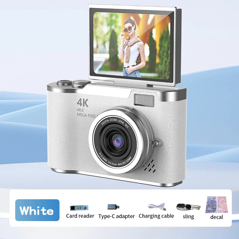 Mini Digital Video Camera with Flip Screen Kids Professional Home Security & Photography