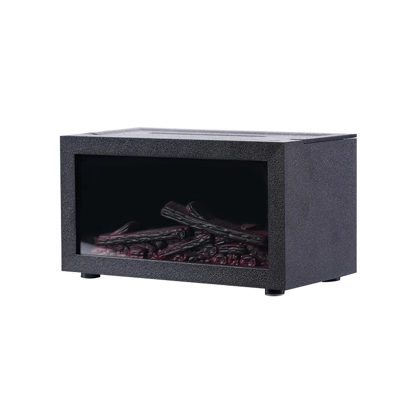 3D Realistic Flame Fireplace Diffuser Humidifier 200ml Large Tank Type-C Charging Quiet
