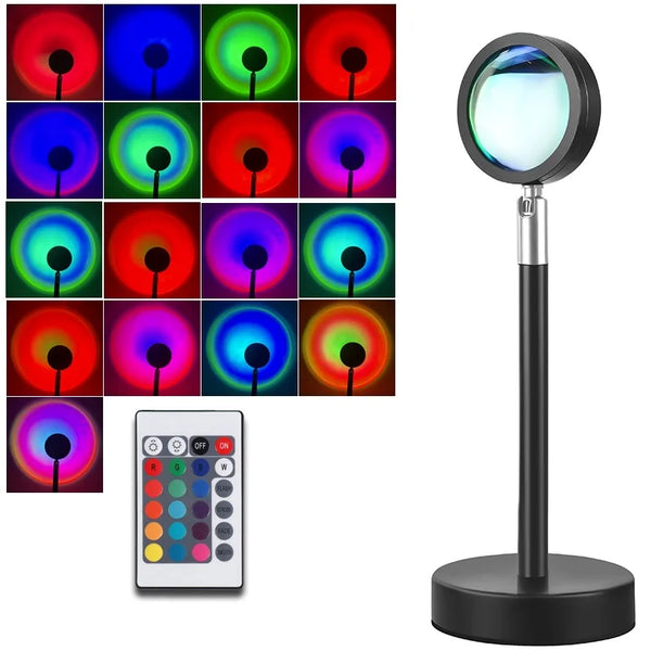 Atmosphere Mood Lighting LED Sunset Lamp Rainbow Sunset Projection Table Lamp Light