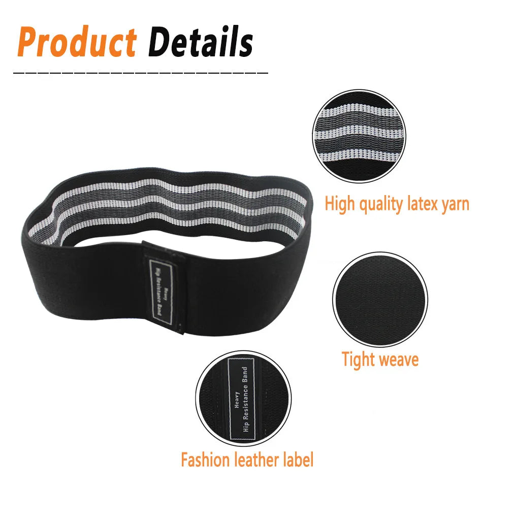 Non-Slip Fabric Resistance Bands 3 Levels Booty Exercise Bands Workout Elastic Loop