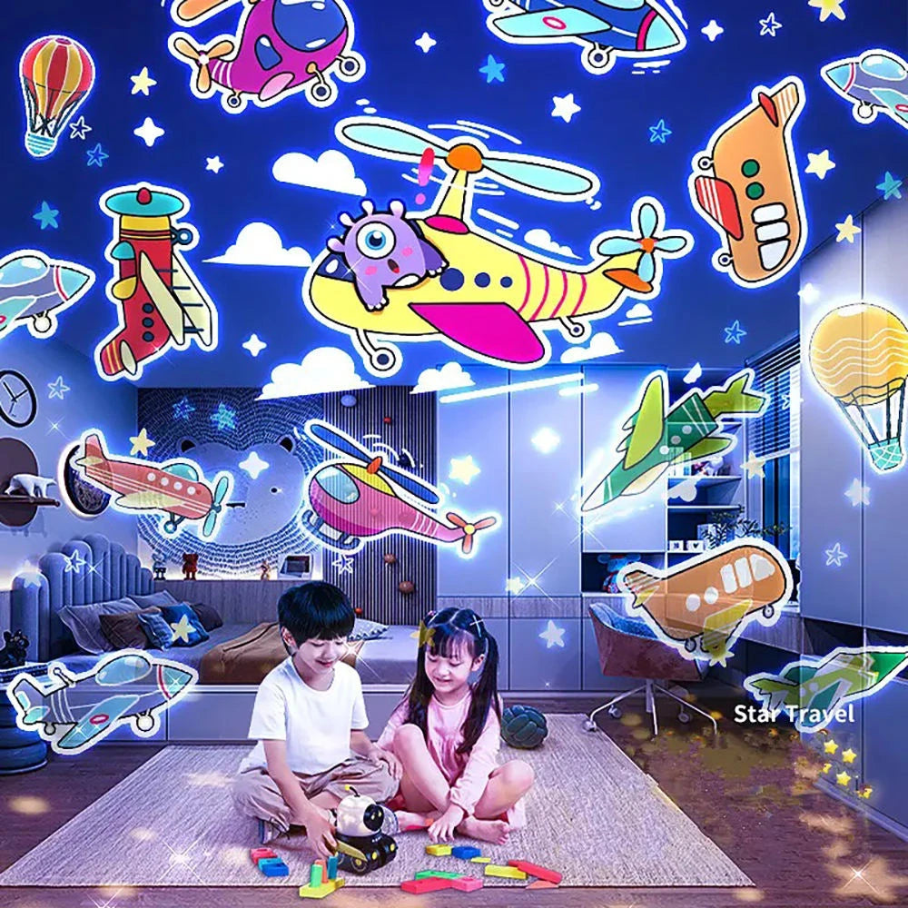 Ocean Galaxy Star Projector for Kids, Battery Powered with Up to 21 Films
