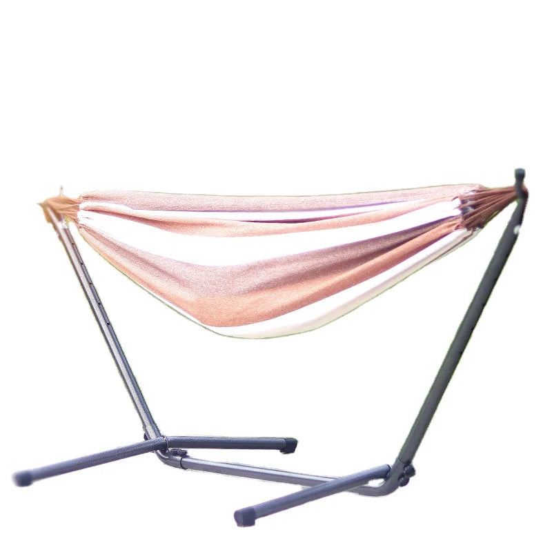 Outdoor Garden Camping Hammock Swing Chair Double Hammock with Steel Stand and Carrying