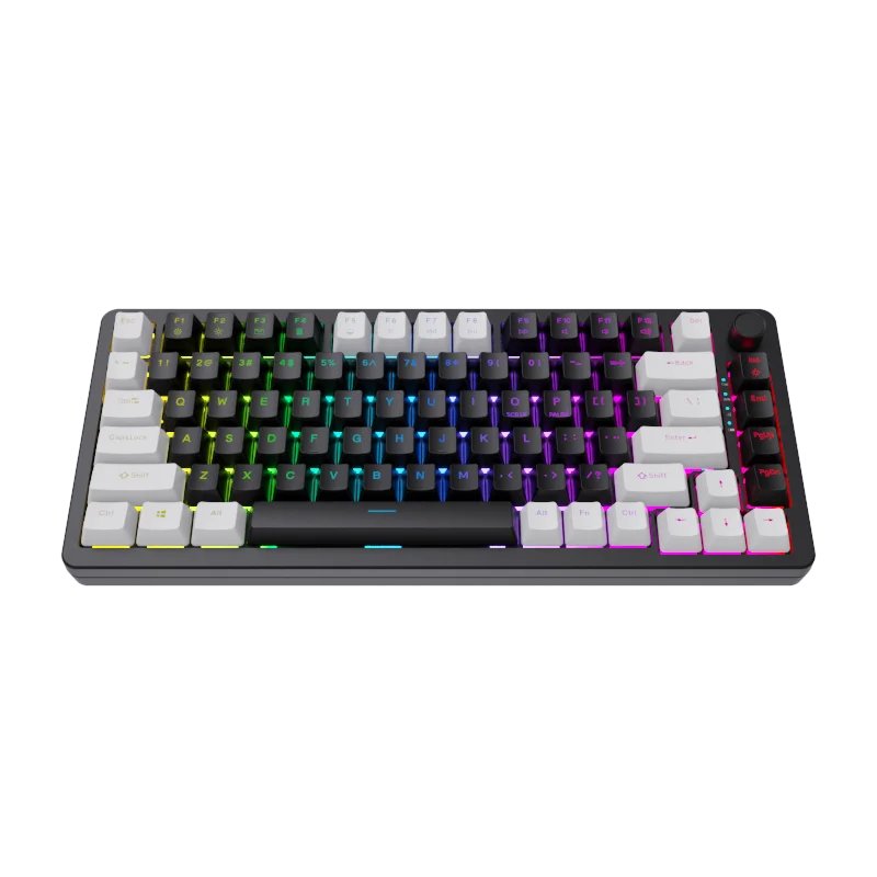 Custom Wireless Mechanical Keyboard Tri-Mode RGB Gasket Hot Swap with Knob