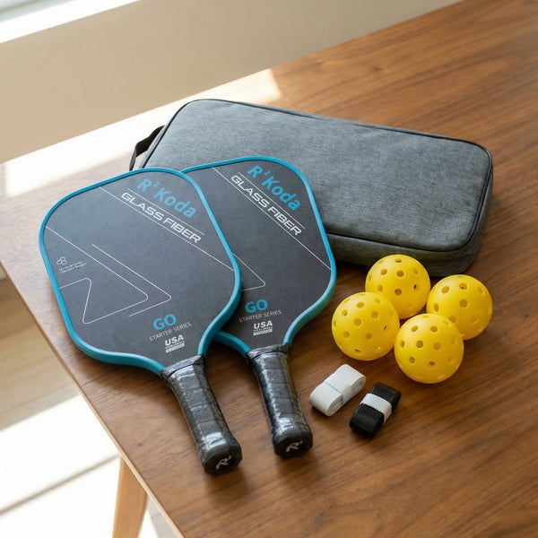 Solid Fiberglass Pickleball Set PP Honeycomb Eco-Friendly Training Portable Complete Kit