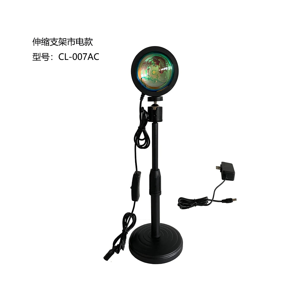 Atmosphere Mood Lighting LED Sunset Lamp Rainbow Sunset Projection Table Lamp Light
