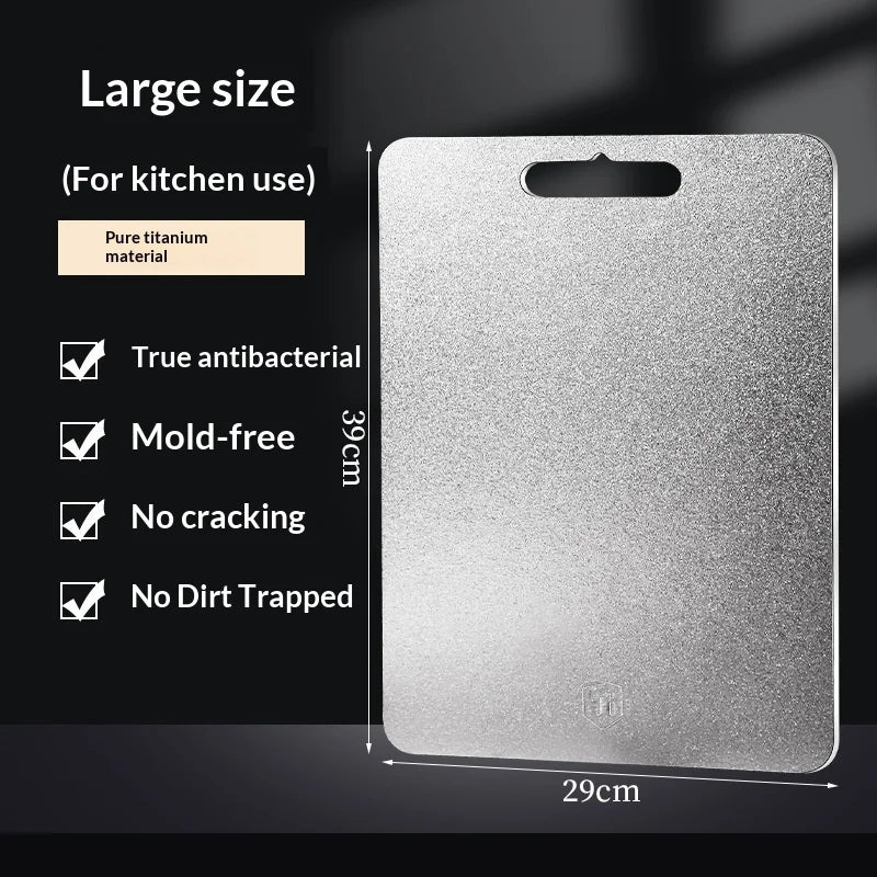 Custom Anti-Microbial Chopping Board 1.5cm Thickened Crystalline Pure Titanium Cutting