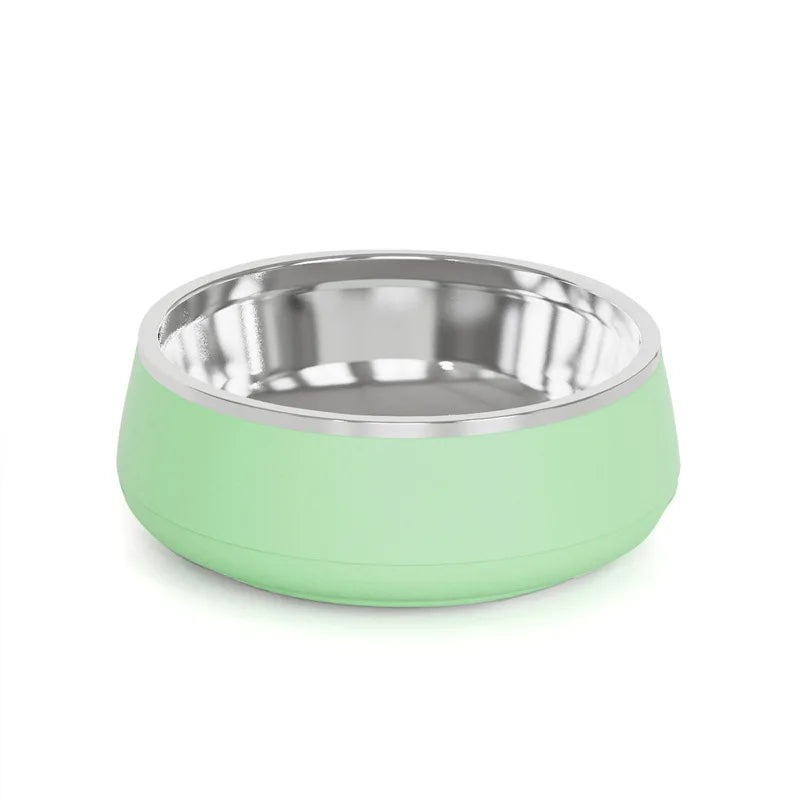 Source Double Wall 304 Stainless Steel Pet Bowl Non Slip Slow Feeder Bowl for Dogs Cats