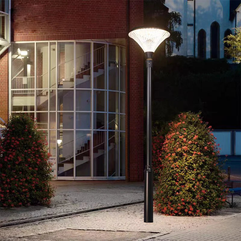 Outdoor Solar Powered Pole Garden Led Lights Decoration Lamp Ip66 Exterior Lighting Price