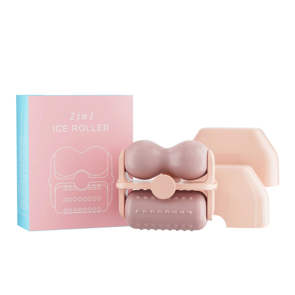 2in1 Silicone Ice Roller Needleless Cold Therapy Device for Face Foot Body Massage Roller