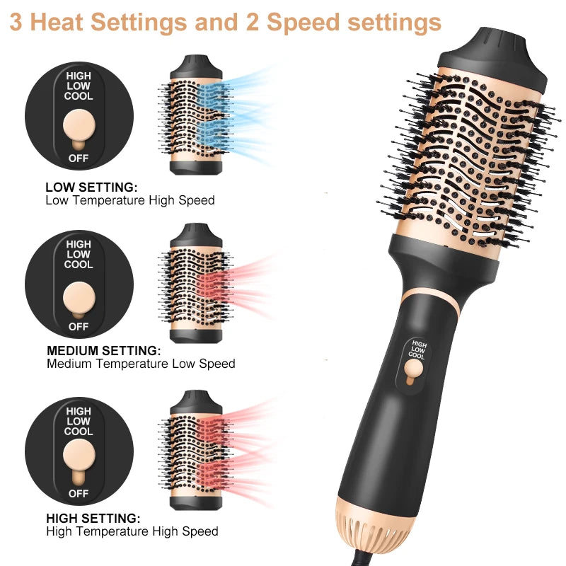 Professional 1000W Hot Ceramic 3 In 1 One Step Blow Hair Dryer Straightener And Styler