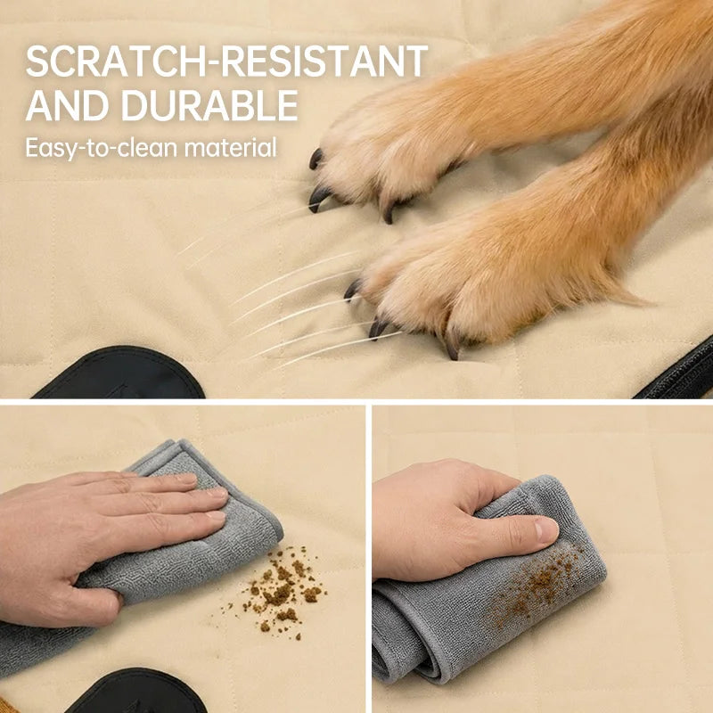 Foldable Dog Car Seat Pad Fully Surrounds Featuring Waterproof Dog Outdoor Seat Cushion