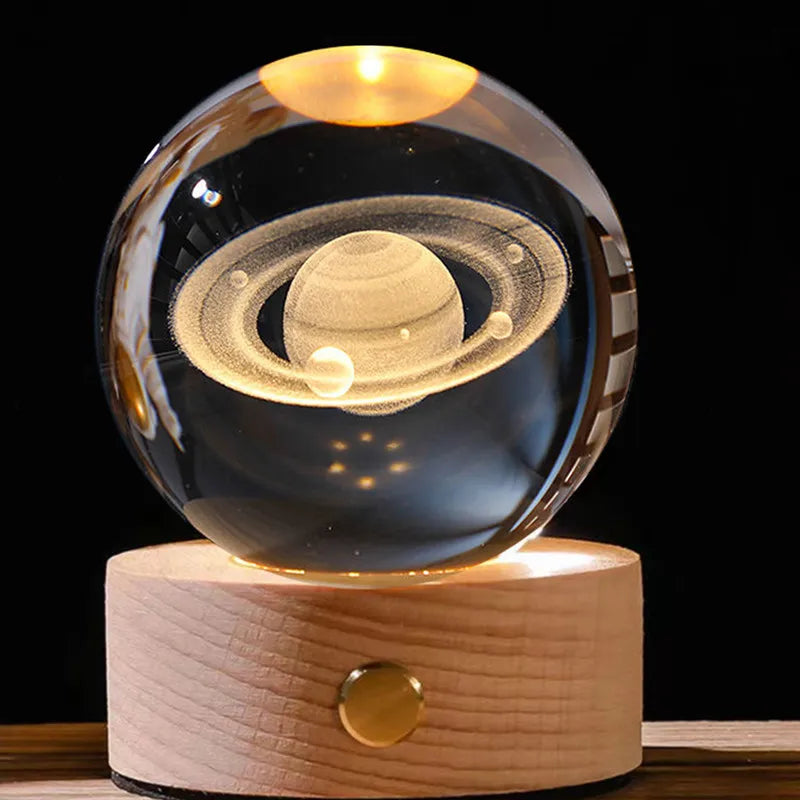 Luminous Crystal Ball Star Touch Rechargeable Nightlight Ornaments Birthday Gift Girls